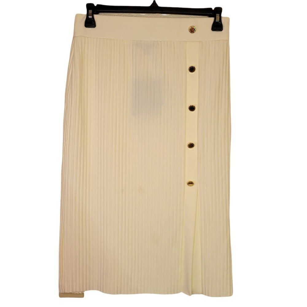Marc New York Rib-Knit Button-Up Midi Skirt (size M)